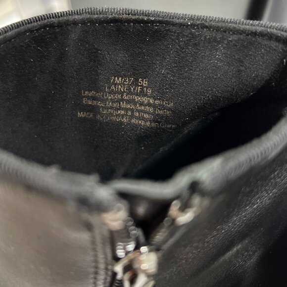 KARL LAGERFELD PARIS Lainey Boots Block-Heel Leather Booties 7M/37.5 B - Picture 11 of 13